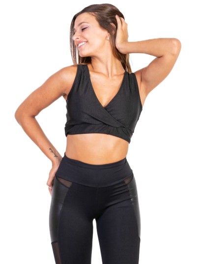 Top Miranda Lycra Shine Black 