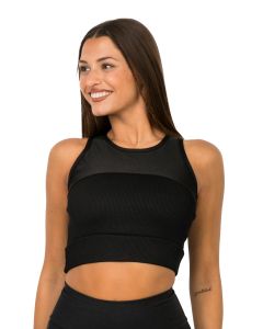 Top Branca Shine Black