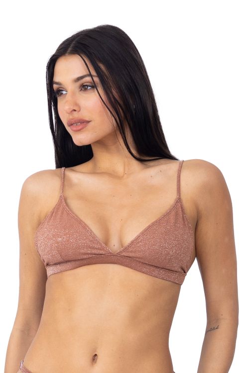 Triangulo Cami Glitter Bronze