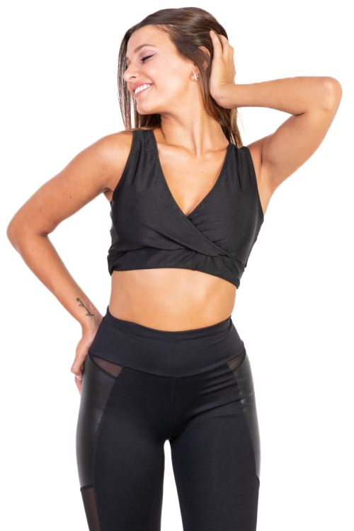 Top Miranda Lycra Shine Black