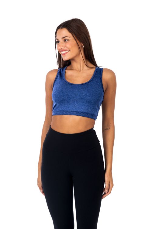 Top Evaluna Melange Azul